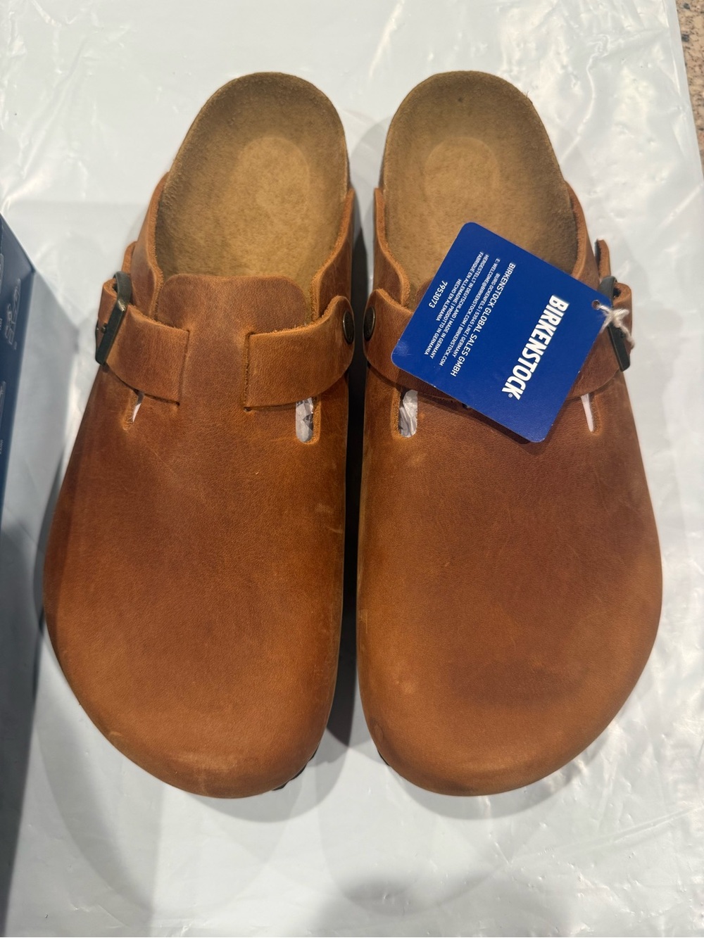 Birkenstock Boston Clog in cognac Brown size 45 NEW